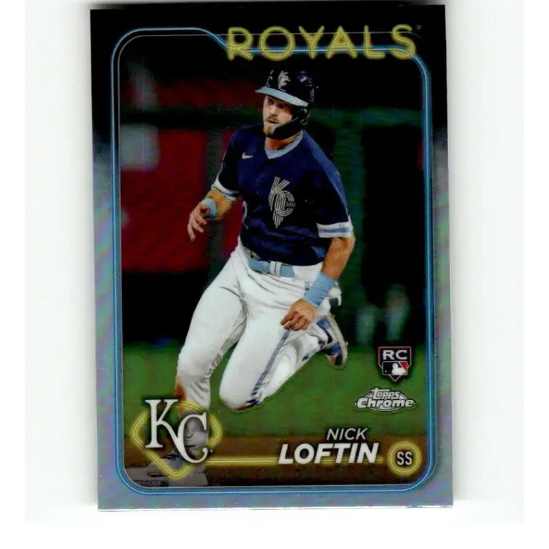 2024 Topps Chrome Refractor #183 Nick Loftin NM-MT RC Rookie Kansas City Royals Baseball Card - Baseball Card Single