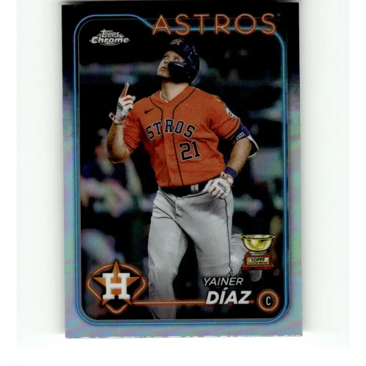 2024 Topps Chrome Refractor #203 Yainer Diaz NM-MT Houston Astros Baseball Card