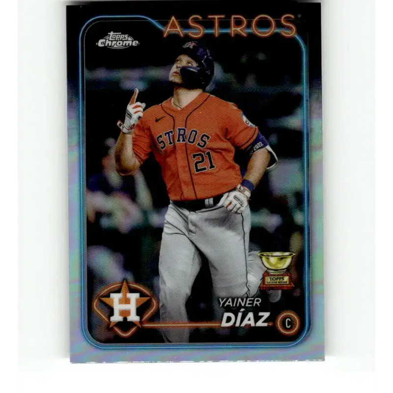 2024 Topps Chrome Refractor #203 Yainer Diaz NM-MT Houston Astros Baseball Card - Baseball Card Single