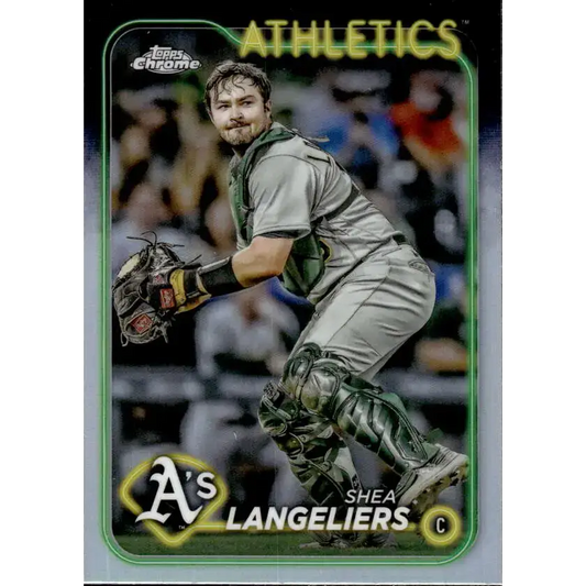 2024 Topps Chrome Refractor #205 Shea Langeliers NM-MT Oakland Athletics Baseball Card