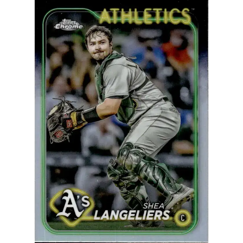 2024 Topps Chrome Refractor #205 Shea Langeliers NM-MT Oakland Athletics Baseball Card - Baseball Card Single
