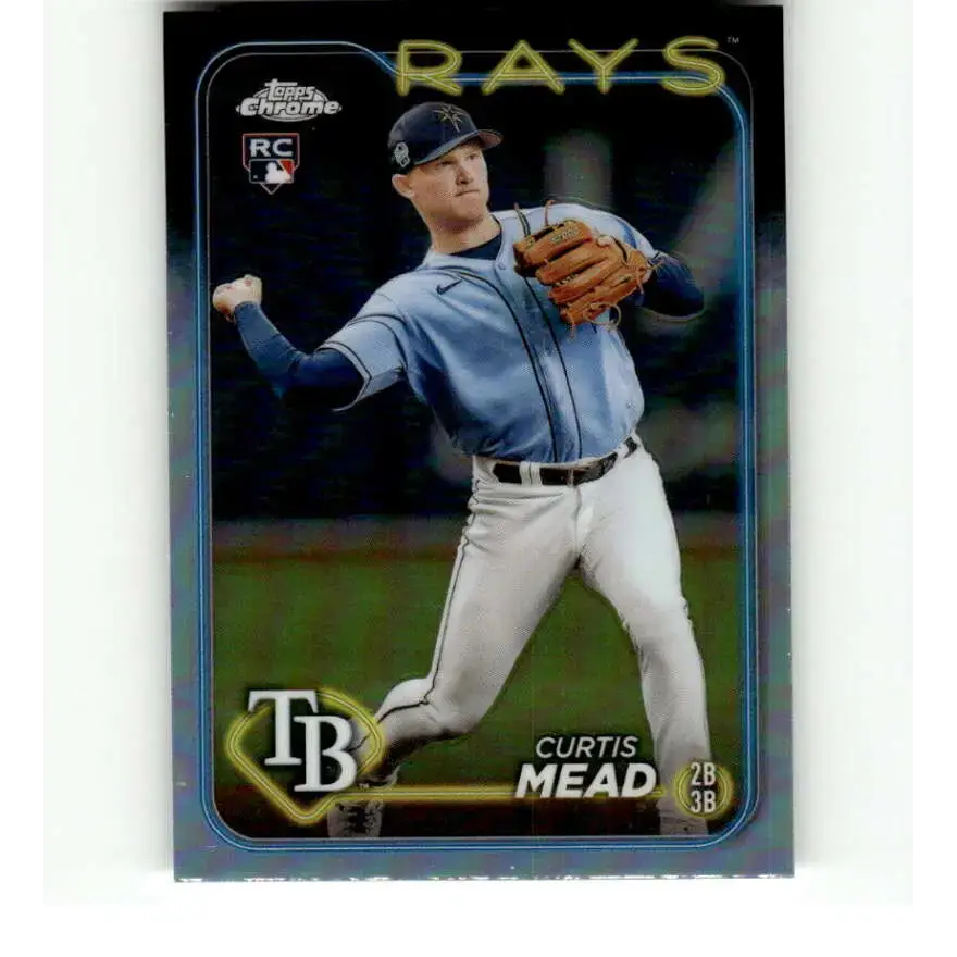 2024 Topps Chrome Refractor #209 Curtis Mead NM-MT RC Rookie Tampa Bay Rays Baseball Card - Baseball Card Single