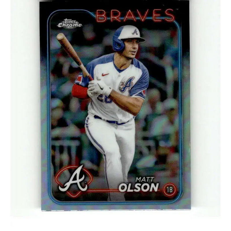 2024 Topps Chrome Refractor #23 Matt Olson NM-MT Atlanta Braves Baseball Card - Baseball Card Single
