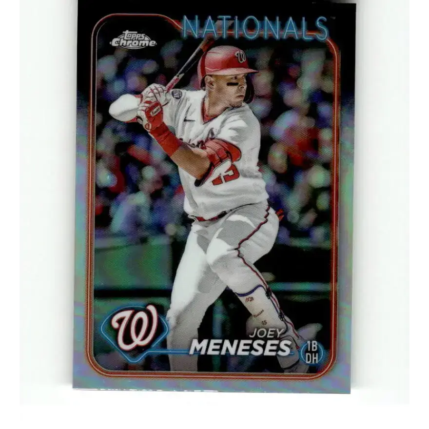 2024 Topps Chrome Refractor #242 Joey Meneses NM-MT Washington Nationals Baseball Card - Baseball Card Single