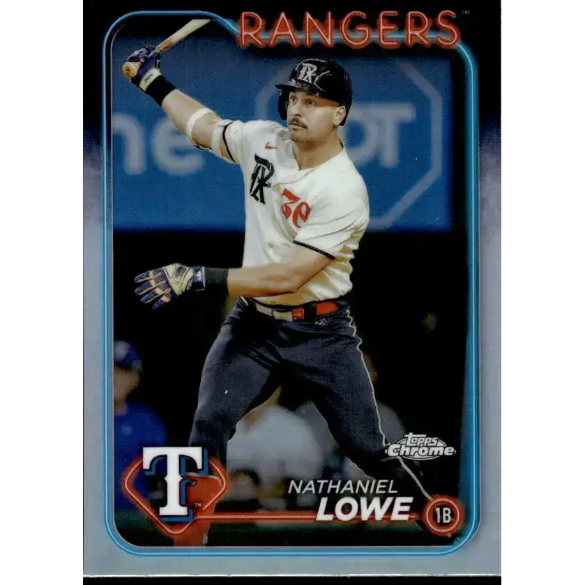 2024 Topps Chrome Refractor #252 Nathaniel Lowe NM-MT Texas Rangers Baseball Card - Baseball Card Single