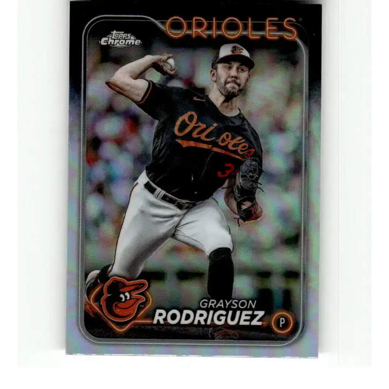 2024 Topps Chrome Refractor #268 Grayson Rodriguez NM-MT Baltimore Orioles Baseball Card - Baseball Card Single