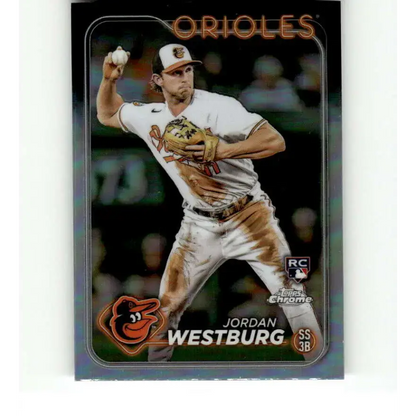 2024 Topps Chrome Refractor #277 Jordan Westburg NM-MT RC Rookie Baltimore Orioles Baseball Card