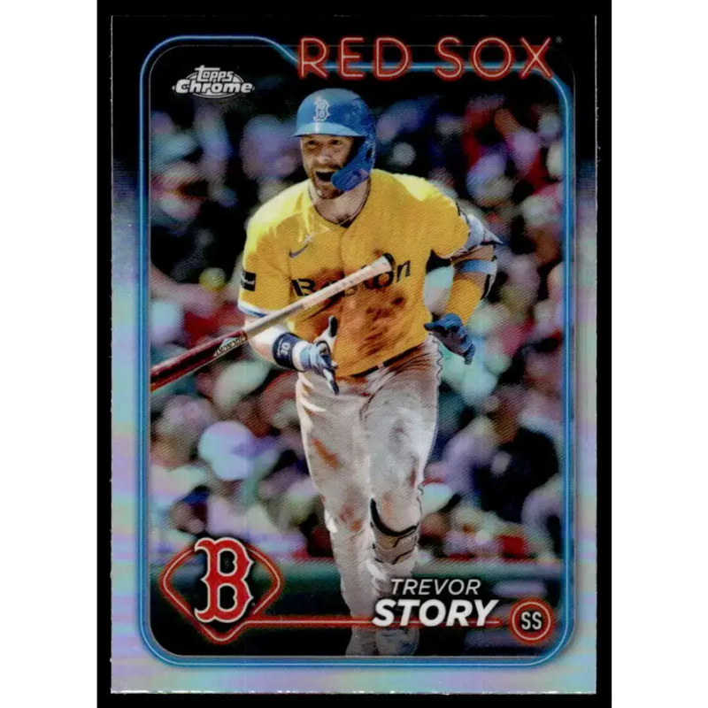 2024 Topps Chrome Refractor #279 Trevor Story NM-MT Boston Red Sox Baseball Card - Baseball Card Single