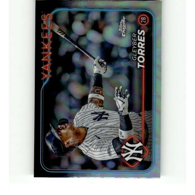 2024 Topps Chrome Refractor #280 Gleyber Torres NM-MT New York Yankees Baseball Card - Baseball Card Single