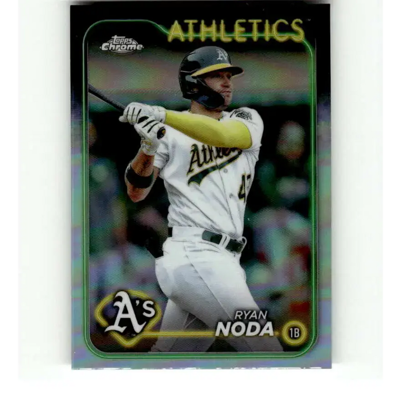 2024 Topps Chrome Refractor #284 Ryan Noda NM-MT Oakland Athletics Baseball Card - Baseball Card Single
