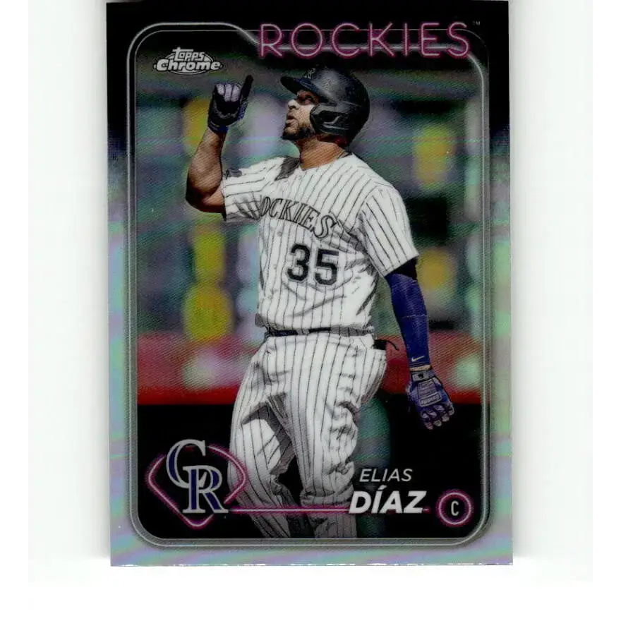 2024 Topps Chrome Refractor #287 Elias Diaz NM-MT Colorado Rockies Baseball Card - Baseball Card Single