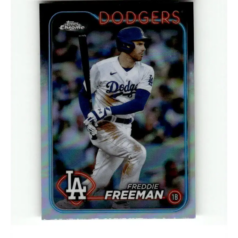 2024 Topps Chrome Refractor #4 Freddie Freeman NM-MT Los Angeles Dodgers Baseball Card - Baseball Card Single