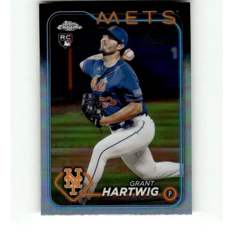 2024 Topps Chrome Refractor #45 Grant Hartwig NM-MT RC Rookie New York Mets Baseball Card - Baseball Card Single