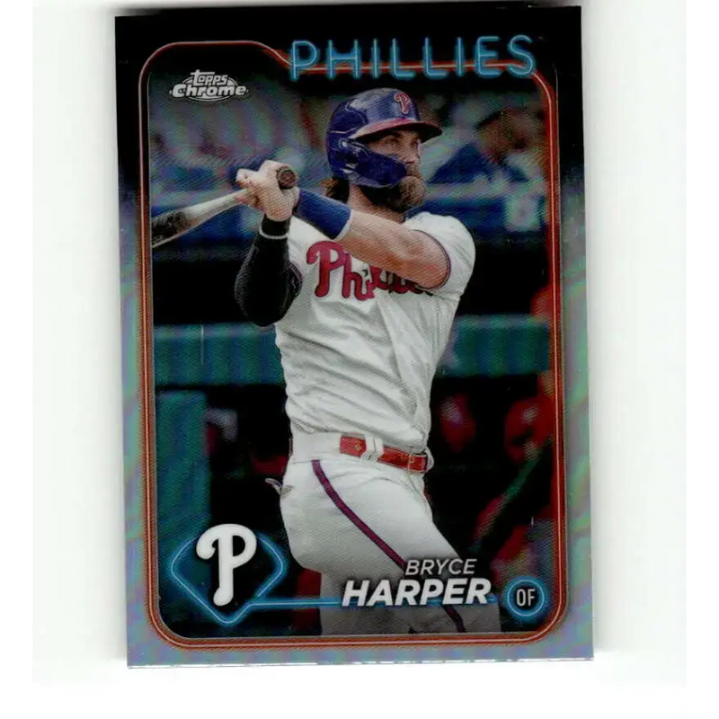 2024 Topps Chrome Refractor #62 Bryce Harper NM-MT Philadelphia Phillies Baseball Card - Baseball Card Single