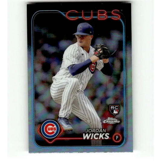 2024 Topps Chrome Refractor #67 Jordan Wicks NM-MT RC Rookie Chicago Cubs Baseball Card