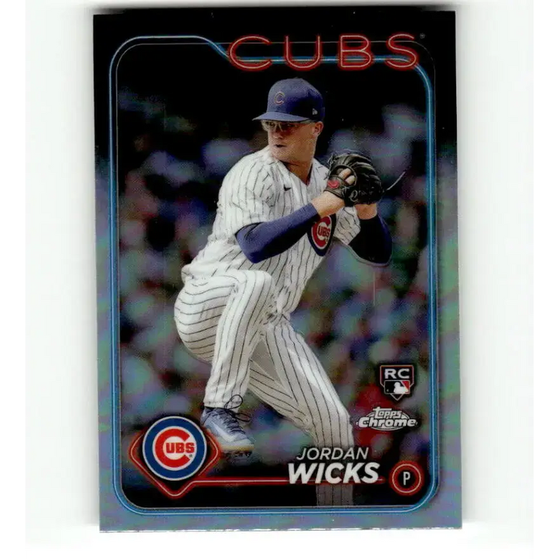 2024 Topps Chrome Refractor #67 Jordan Wicks NM-MT RC Rookie Chicago Cubs Baseball Card - Baseball Card Single
