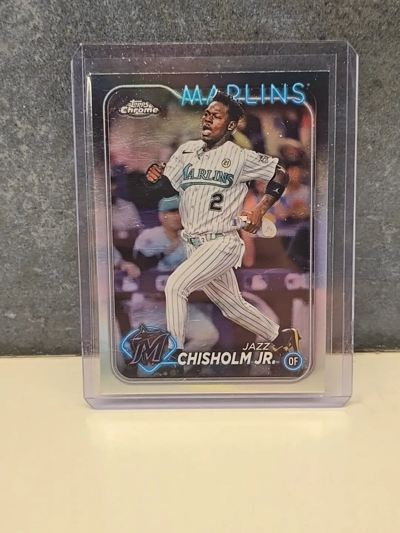 2024 Topps Chrome - Refractor #70 Jazz Chisholm Marlins - Baseball Card Single