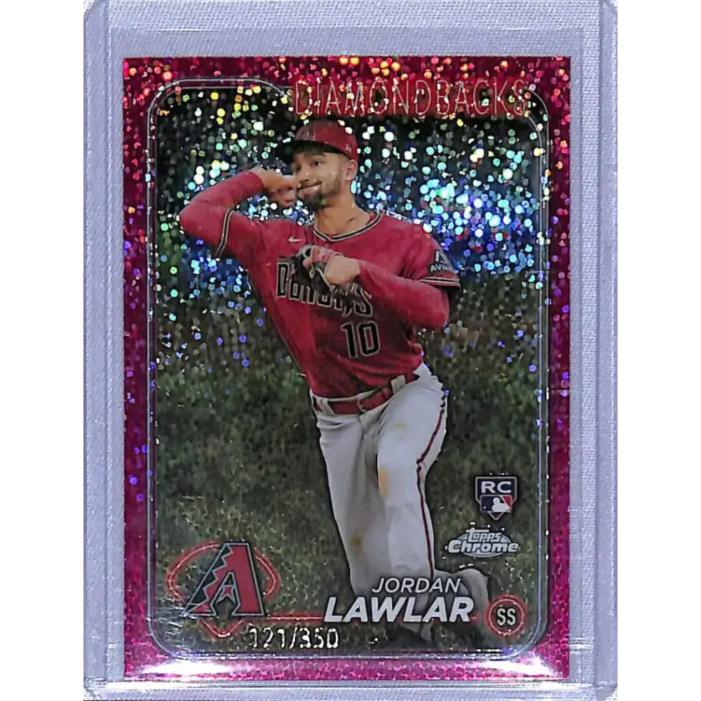 2024 Topps Chrome Refractor Magenta Speckle #229 Jordan Lawlar NM-MT RC Rookie 121/350 Arizona Diamondbacks Baseball