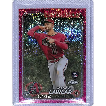 2024 Topps Chrome Refractor Magenta Speckle #229 Jordan Lawlar NM-MT RC Rookie 121/350 Arizona Diamondbacks Baseball