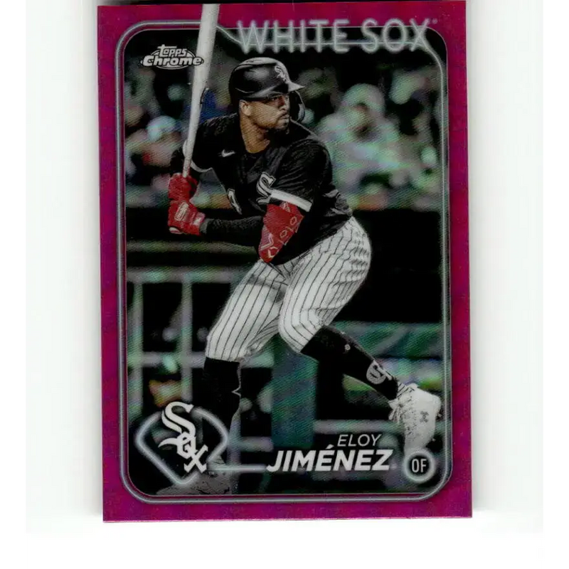 2024 Topps Chrome Refractor Pink #125 Eloy Jimenez NM-MT Chicago White Sox Baseball Card - Baseball Card Single