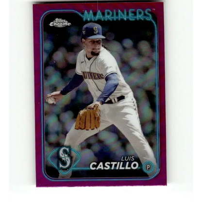 2024 Topps Chrome Refractor Pink #129 Luis Castillo NM-MT Seattle Mariners Baseball Card