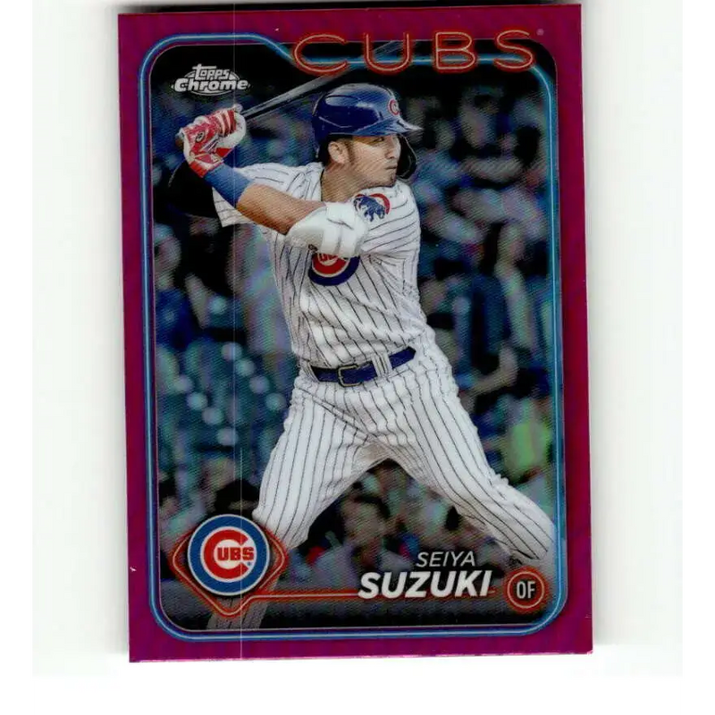 2024 Topps Chrome Refractor Pink #13 Seiya Suzuki NM-MT Chicago Cubs Baseball Card - Baseball Card Single