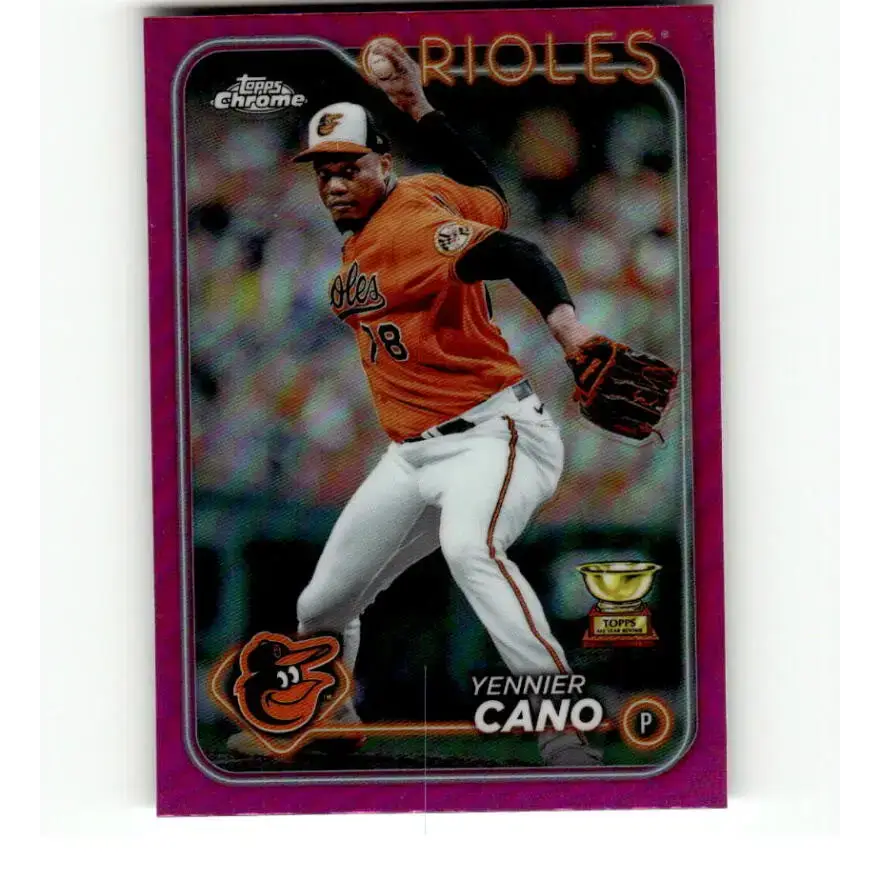 2024 Topps Chrome Refractor Pink #130 Yennier Cano NM-MT Baltimore Orioles Baseball Card