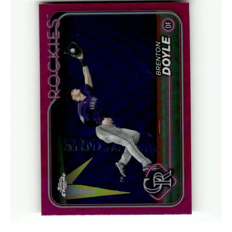 2024 Topps Chrome Refractor Pink #139 Brenton Doyle NM-MT Colorado Rockies Baseball Card - Baseball Card Single