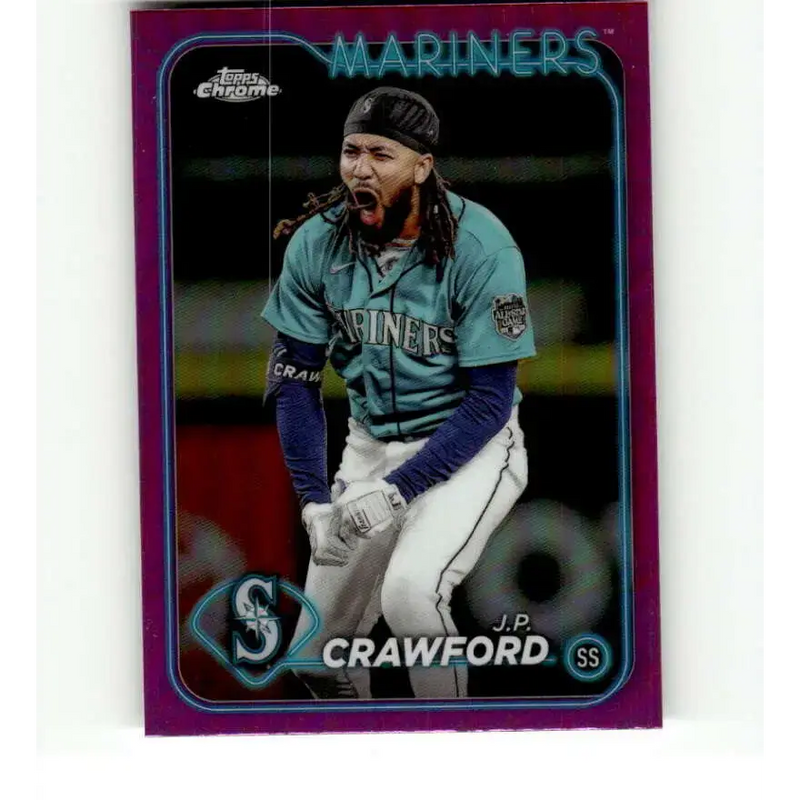 2024 Topps Chrome Refractor Pink #14 J.P. Crawford NM-MT Seattle Mariners Baseball Card - Baseball Card Single