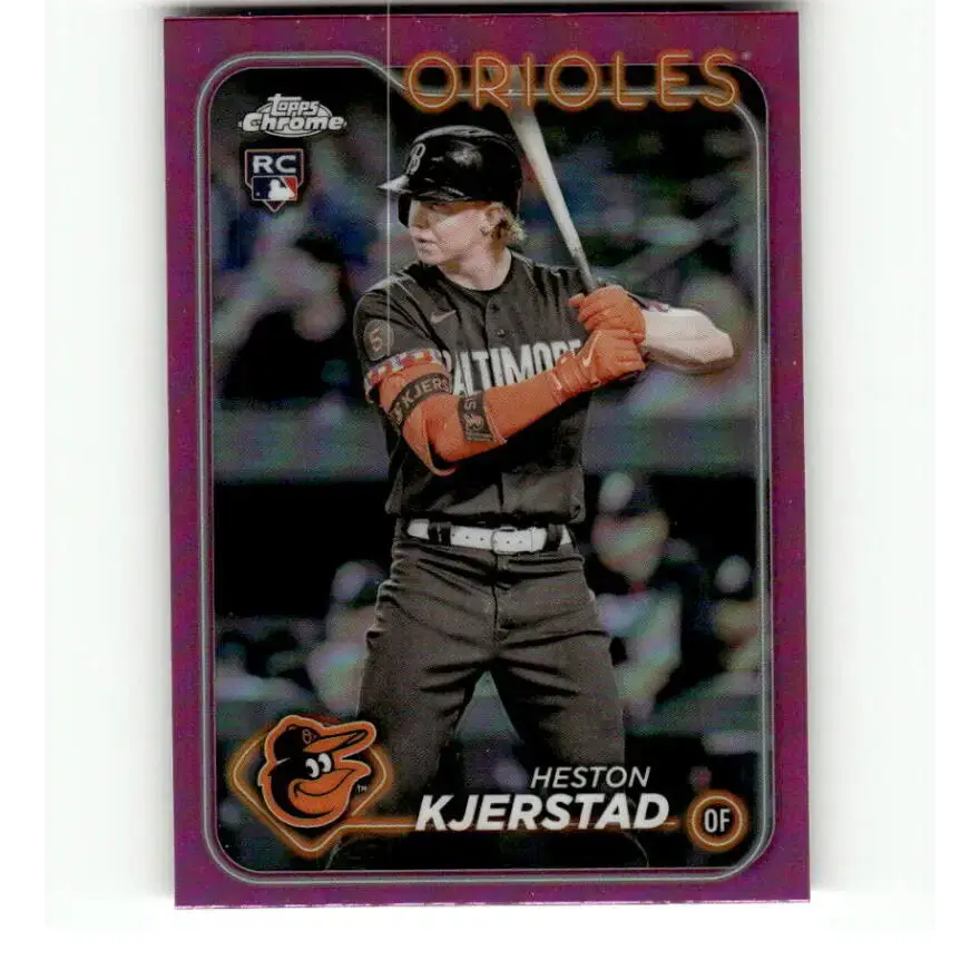 2024 Topps Chrome Refractor Pink #142 Heston Kjerstad NM-MT RC Rookie Baltimore Orioles Baseball Card - Baseball Card