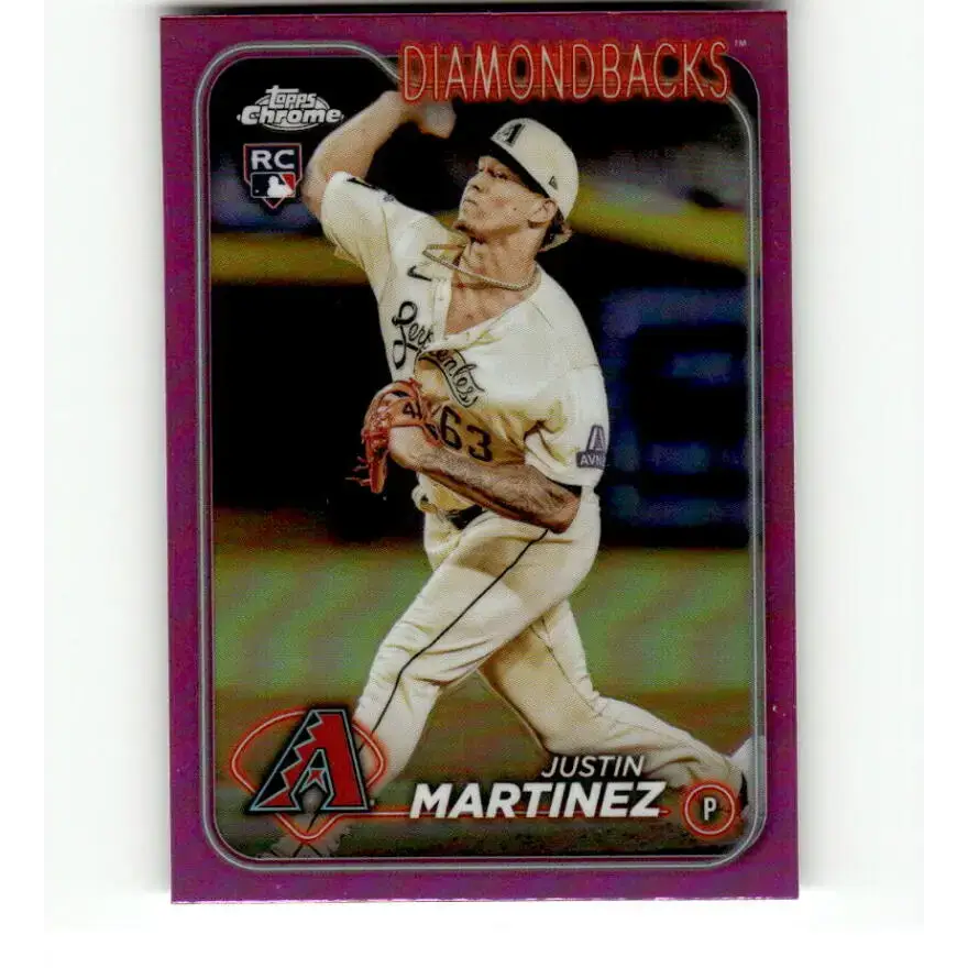 2024 Topps Chrome Refractor Pink #159 Justin Martinez NM-MT RC Rookie Arizona Diamondbacks Baseball Card - Baseball