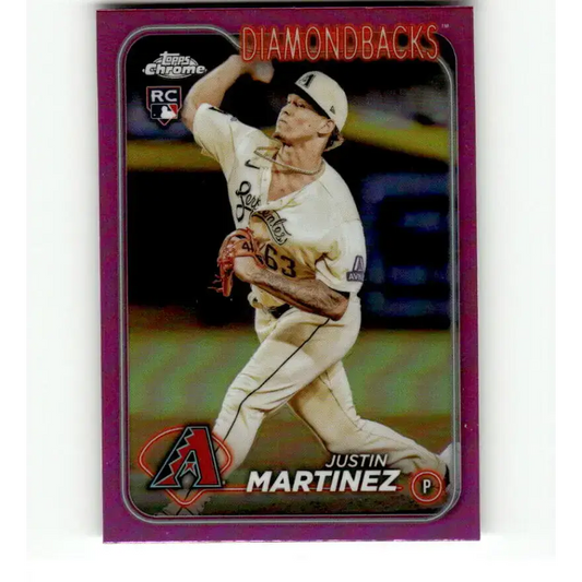 2024 Topps Chrome Refractor Pink #159 Justin Martinez NM-MT RC Rookie Arizona Diamondbacks Baseball Card