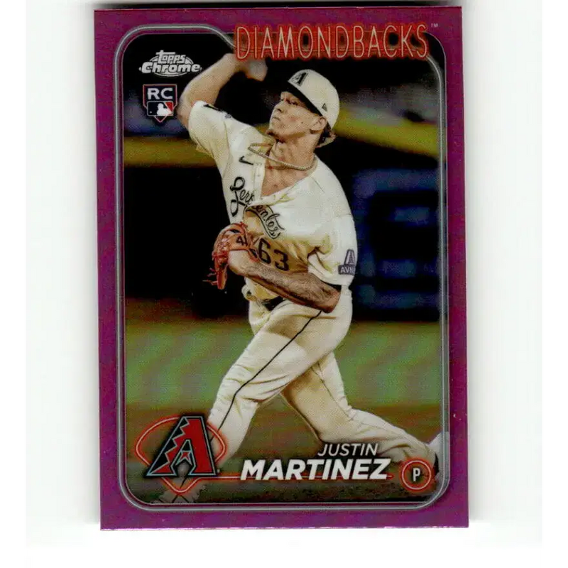 2024 Topps Chrome Refractor Pink #159 Justin Martinez NM-MT RC Rookie Arizona Diamondbacks Baseball Card - Baseball