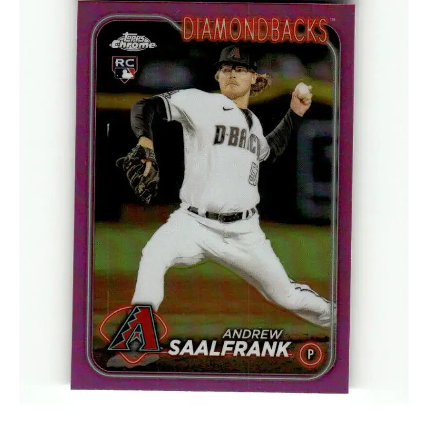 2024 Topps Chrome Refractor Pink #178 Andrew Saalfrank NM-MT RC Rookie Arizona Diamondbacks Baseball Card - Baseball
