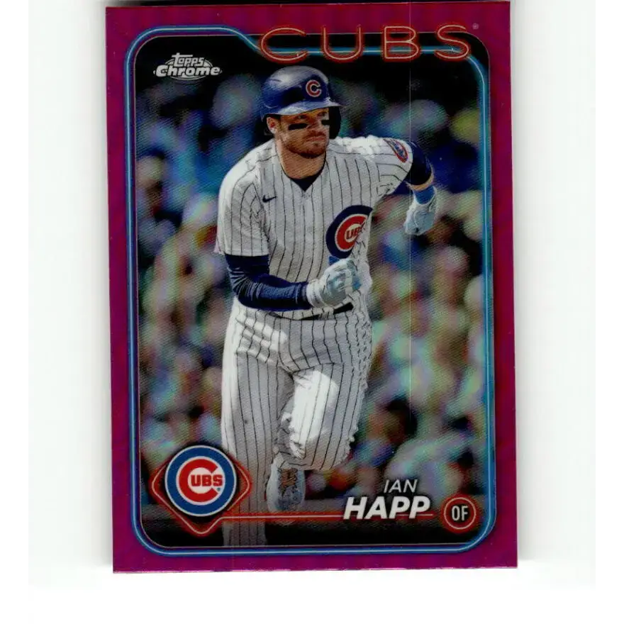 2024 Topps Chrome Refractor Pink #184 Ian Happ NM-MT Chicago Cubs Baseball Card
