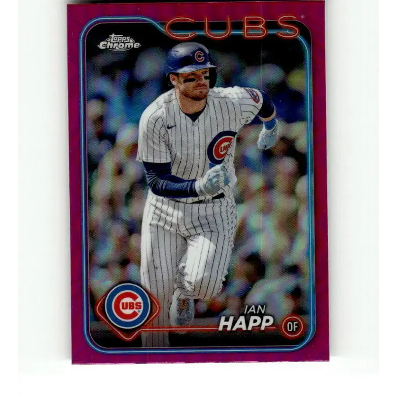 2024 Topps Chrome Refractor Pink #184 Ian Happ NM-MT Chicago Cubs Baseball Card - Baseball Card Single