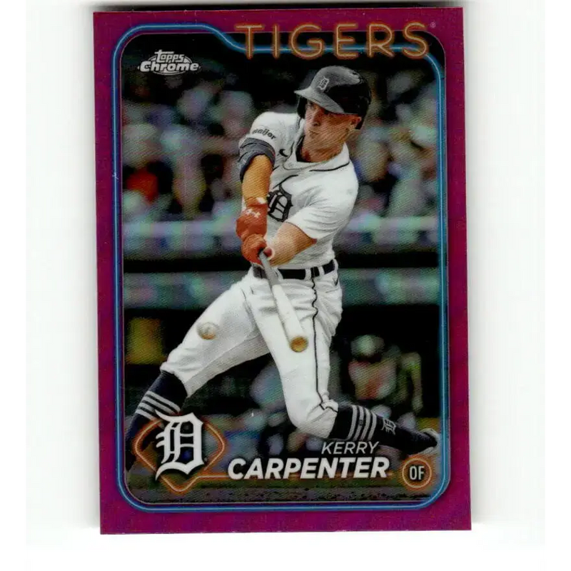 2024 Topps Chrome Refractor Pink #196 Kerry Carpenter NM-MT Detroit Tigers Baseball Card - Baseball Card Single