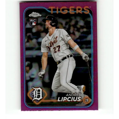 2024 Topps Chrome Refractor Pink #227 Andre Lipcius NM-MT RC Rookie Detroit Tigers Baseball Card
