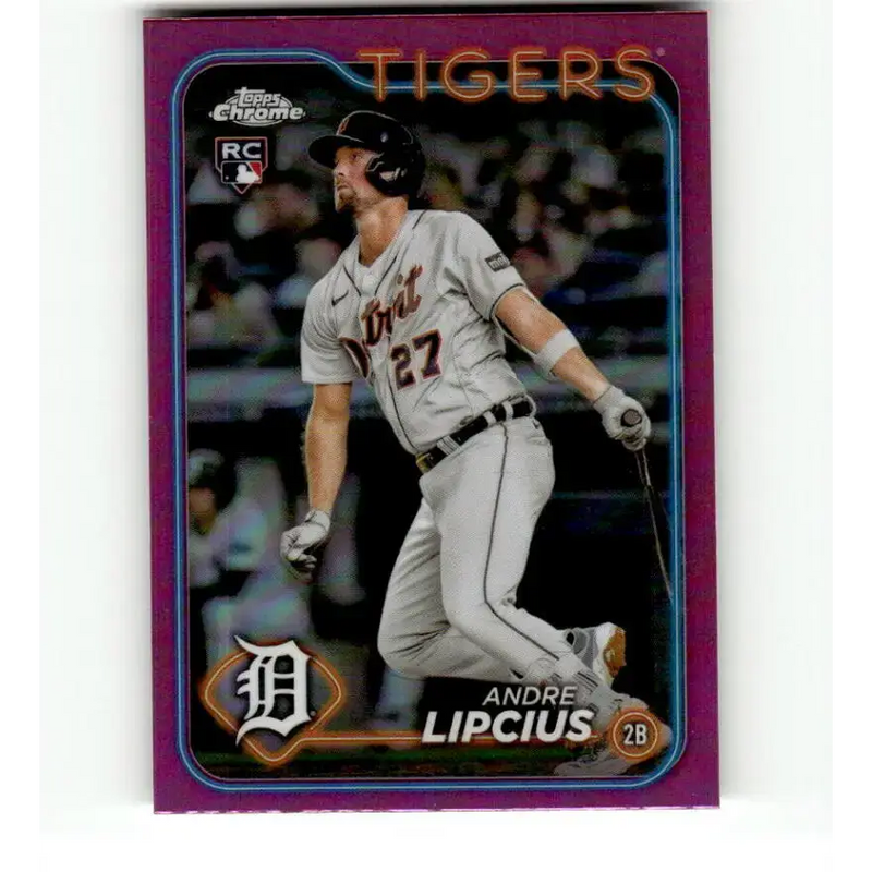 2024 Topps Chrome Refractor Pink #227 Andre Lipcius NM-MT RC Rookie Detroit Tigers Baseball Card - Baseball Card Single
