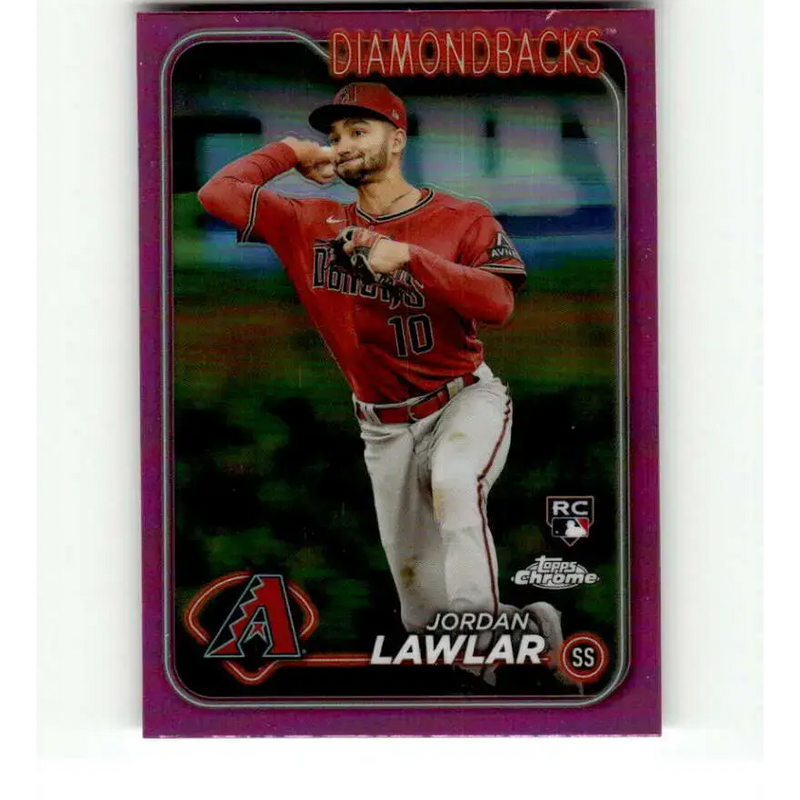 2024 Topps Chrome Refractor Pink #229 Jordan Lawlar NM-MT RC Rookie Arizona Diamondbacks Baseball Card - Baseball Card