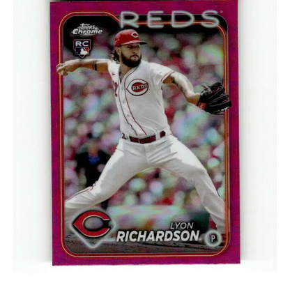 2024 Topps Chrome Refractor Pink #230 Lyon Richardson NM-MT RC Rookie Cincinnati Reds Baseball Card