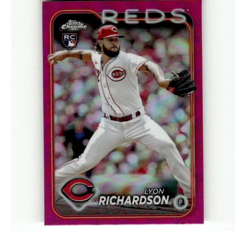 2024 Topps Chrome Refractor Pink #230 Lyon Richardson NM-MT RC Rookie Cincinnati Reds Baseball Card - Baseball Card
