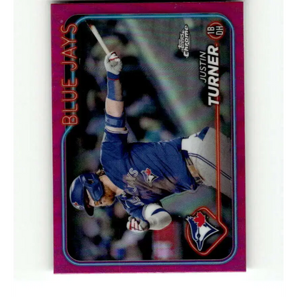 2024 Topps Chrome Refractor Pink #248 Justin Turner NM-MT Toronto Blue Jays Baseball Card