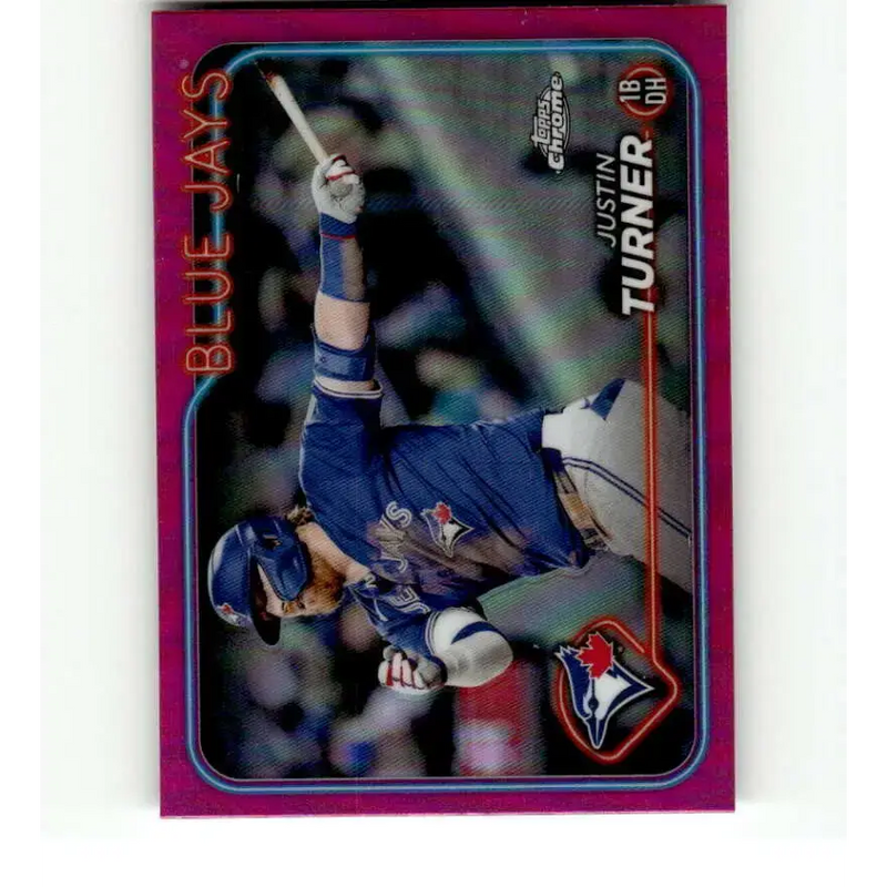 2024 Topps Chrome Refractor Pink #248 Justin Turner NM-MT Toronto Blue Jays Baseball Card - Baseball Card Single