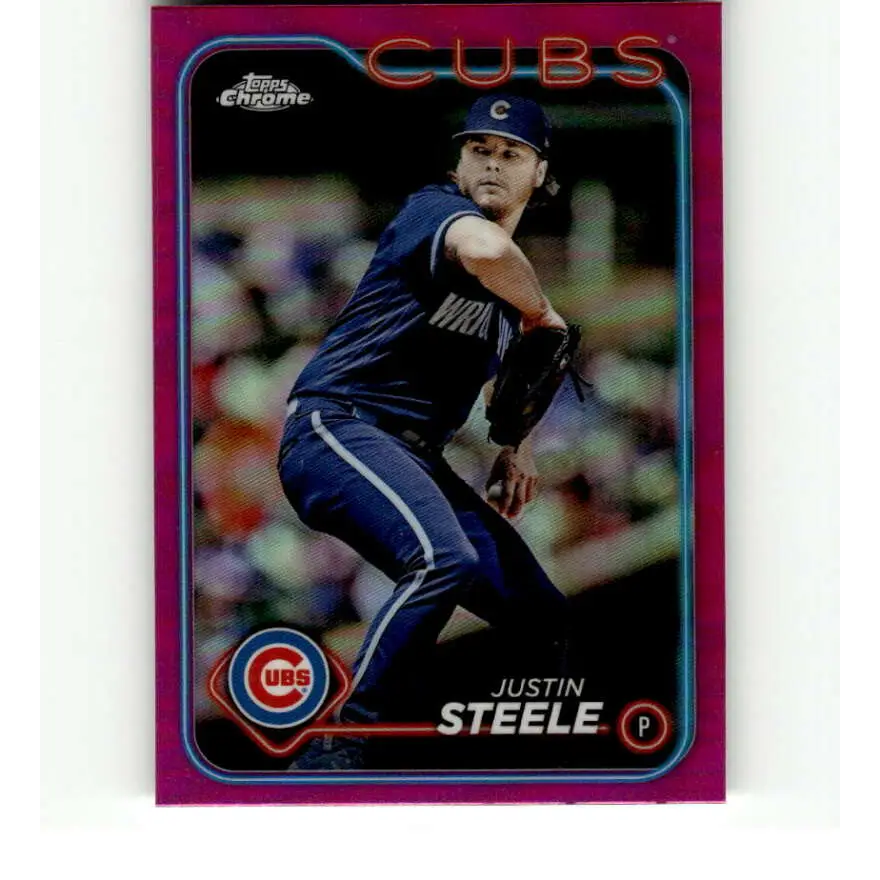 2024 Topps Chrome Refractor Pink #258 Justin Steele NM-MT Chicago Cubs Baseball Card