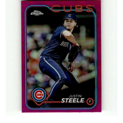 2024 Topps Chrome Refractor Pink #258 Justin Steele NM-MT Chicago Cubs Baseball Card