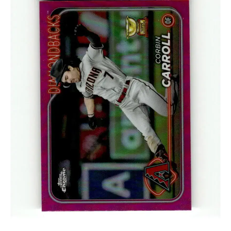 2024 Topps Chrome Refractor Pink #267 Corbin Carroll NM-MT Arizona Diamondbacks Baseball Card