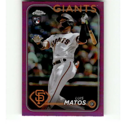 2024 Topps Chrome Refractor Pink #270 Luis Matos NM-MT RC Rookie San Francisco Giants Baseball Card