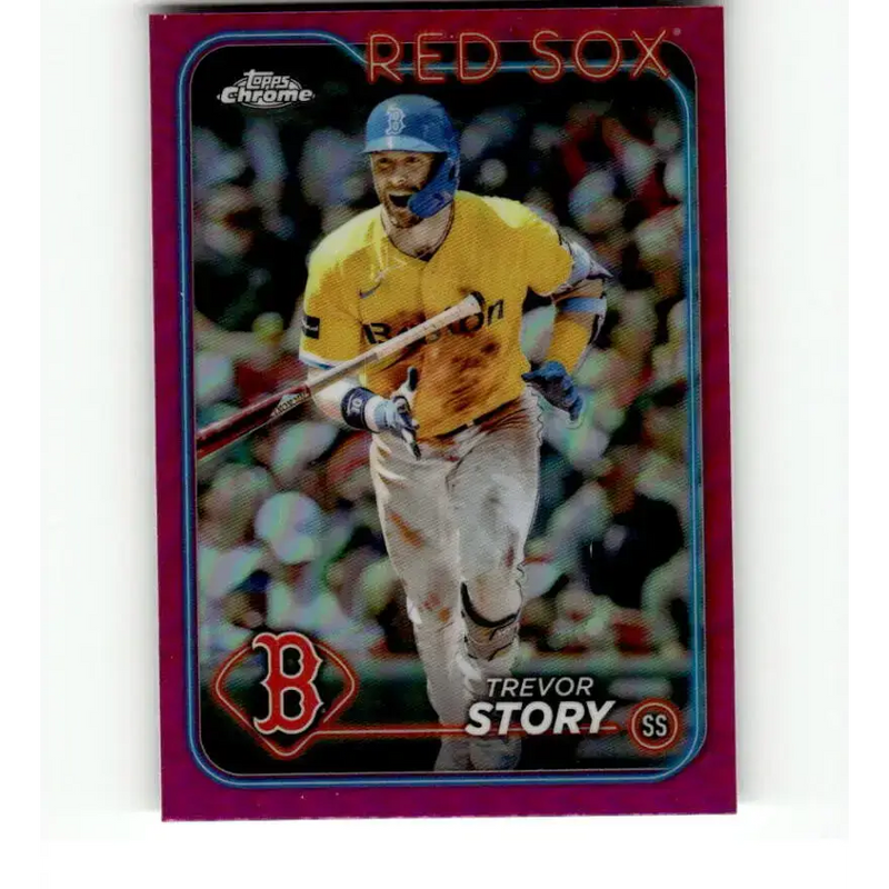 2024 Topps Chrome Refractor Pink #279 Trevor Story NM-MT Boston Red Sox Baseball Card - Baseball Card Single
