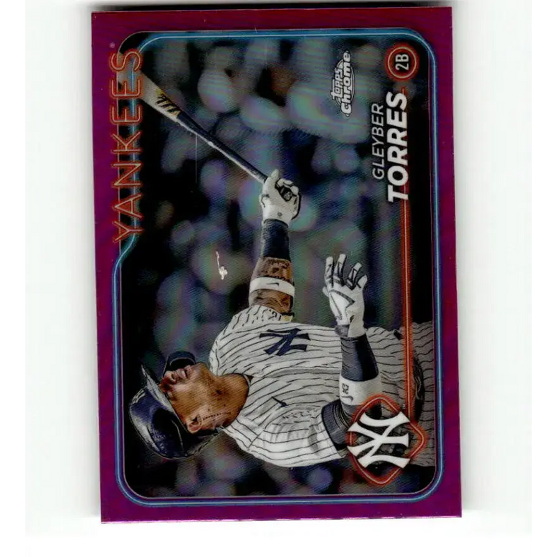 2024 Topps Chrome Refractor Pink #280 Gleyber Torres NM-MT New York Yankees Baseball Card - Baseball Card Single